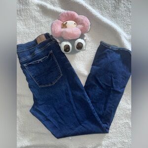 American Eagle Outfitters Dark Indigo Straight Leg Jeans 14 regular